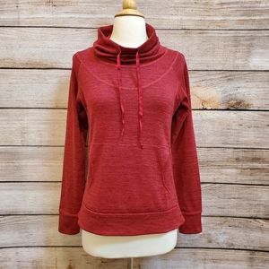 Kuhl Red Cowl Neck Lea Pullover Sweatshirt